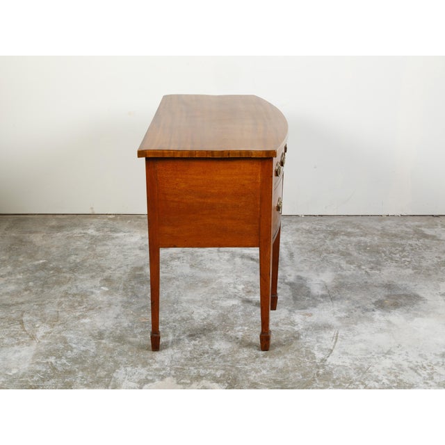 Wood English Georgian Period 1820s Mahogany Five-Drawer Sideboard with Tapered Legs For Sale - Image 7 of 11
