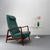 Brown Mid-Century Model 829 High-Back Lounge Chair and Ottoman in Teak and Green Upholstery by Gio Ponti for Cassina, Italy, 1960s, Set of 2 For Sale - Image 8 of 18