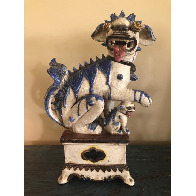 Mid-Century Modern Pair of Italian Mid-Century Terracotta Temple Dogs For Sale - Image 3 of 10