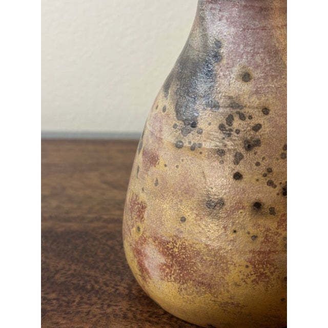 Vintage Mid-Century Modern Studio Pottery Vase, Signed, Marbled Clay For Sale - Image 4 of 6