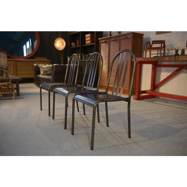 Gray Villa Cavrois Model Chair in Steel Tube by Robert Mallet Stevens, 1950s For Sale - Image 8 of 18