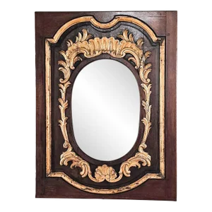 Large Spanish Baroque Boiserie Panel, Now With Mirror, Circa 1760