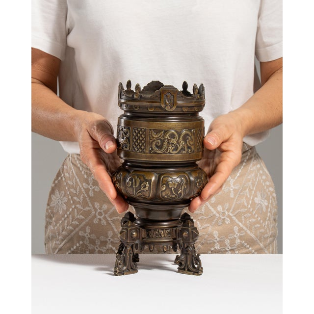 Bronze 19th Century Chinese Bronze Censer For Sale - Image 8 of 15