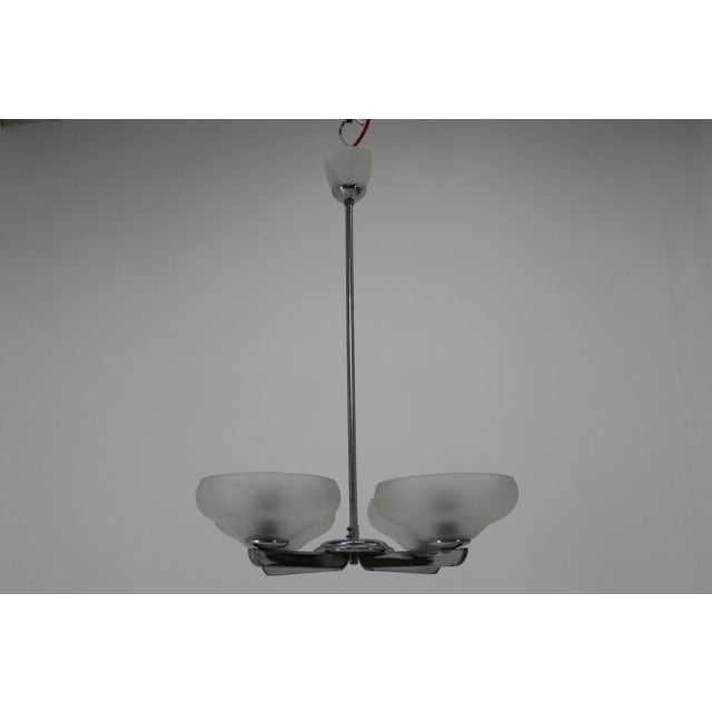 Mid-Century Modern Mid-Century Chrome Chandelier, 1960s For Sale - Image 3 of 9