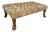 Vintage Large Traditional Tufted Ottoman Coffee Table With Carved Lion Paw Feet For Sale