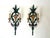 This striking pair of two-light wall sconces beautifully embodies the opulent elegance of the hollywood regency style,...