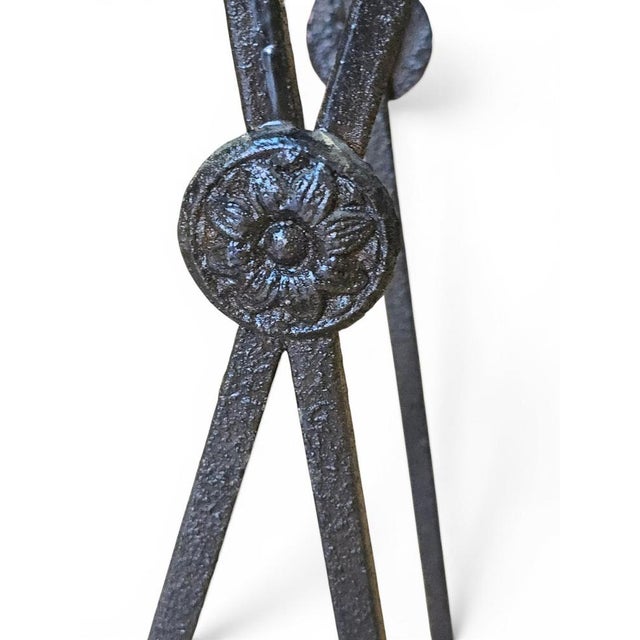 Metal Classical Wrought Iron Pedestals, 1950s, Set of 2 For Sale - Image 7 of 12