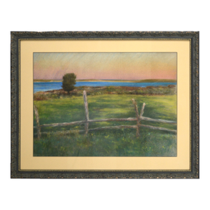 Chilmark Pond", Martha's Vineyard Plein Air Coastal Island Pastel Landscape by Anne F. Cook