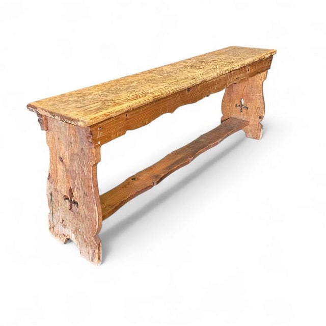 Wood Mid-Century Wooden Bench, 1960s For Sale - Image 7 of 10