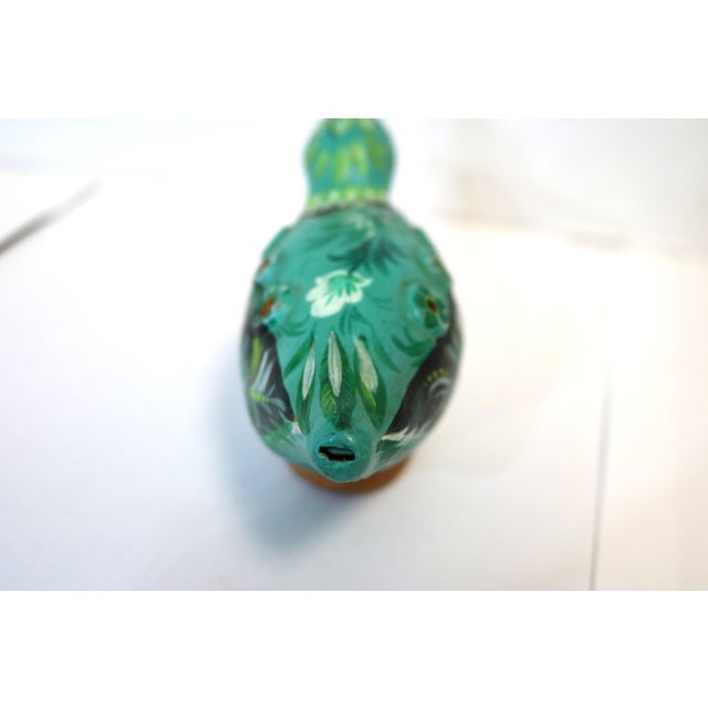 Late 20th Century Late 20th Century Mexican Pottery Bird Figurine For Sale - Image 5 of 6