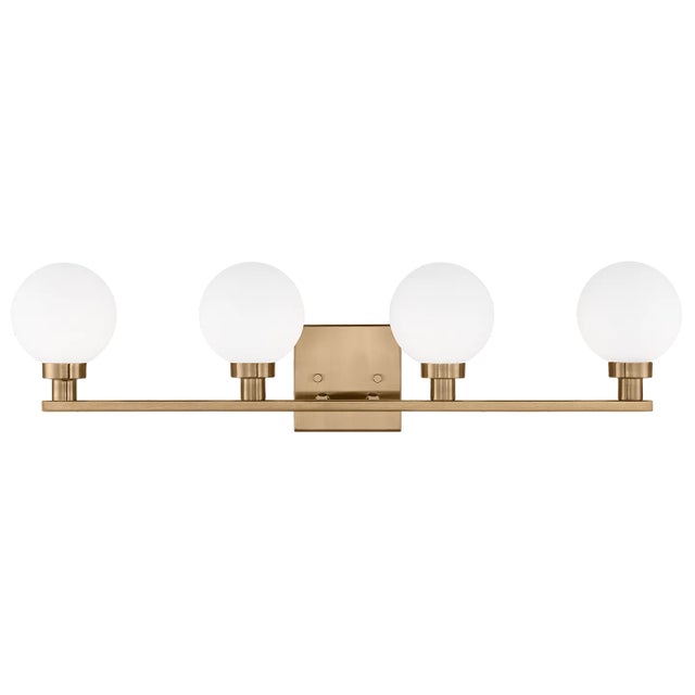 Modern Sean Lavin By Visual Comfort Studio Clybourn 4-Light Bath Vanity Sconce in Satin Brass For Sale - Image 3 of 3