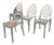 In the Style of Philippe Starck for Kartell Louis Ghost Clear Side Chairs, Set of Four For Sale