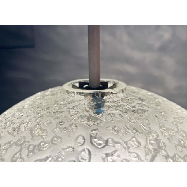 Mid-Century Modern Space Age German Glass Ball Pendant Lamp from Doria, 1960s For Sale - Image 14 of 18