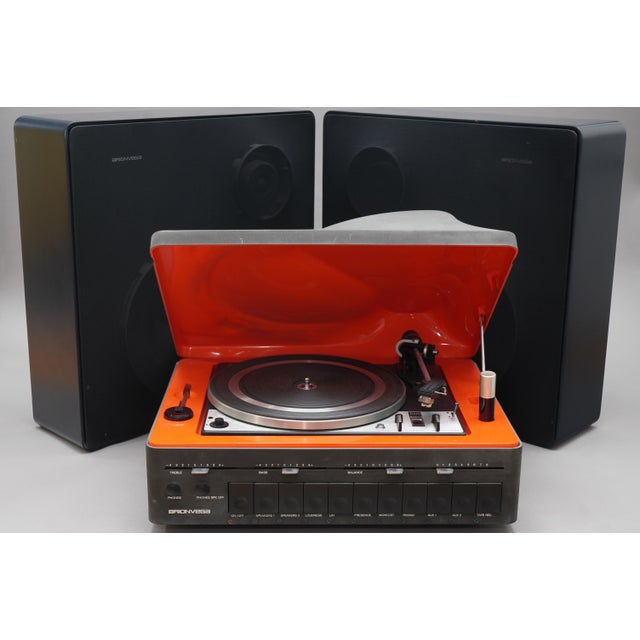 1970s Concept 101 Turntable and DA 101 Speakers by Marco Zanuso, Roberto Lucci and Paolo Orlandini for Brionvega, 1974, Set of 3 For Sale - Image 5 of 18