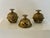 A charming vintage collection of three Indian brass decorative bells, including two beautifully engraved examples and one...