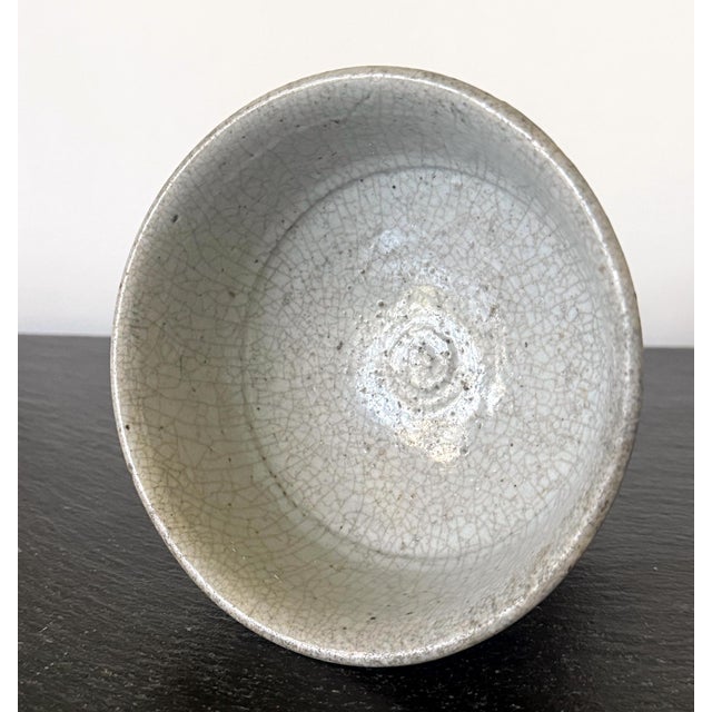 Early Korean White Ceramic Stem Bowl Joseon Dynasty For Sale - Image 16 of 16
