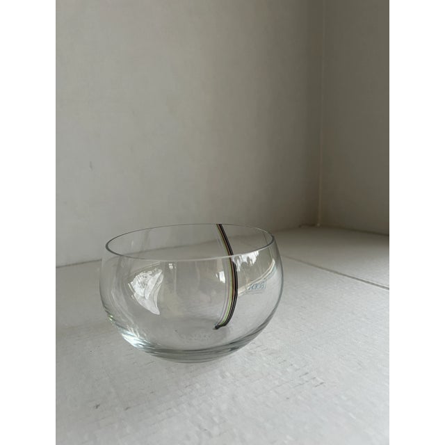 1990s Rainbow Art Glass Bowl by Bertil Vallien for Kosta Boda, Made in Sweden For Sale In Miami - Image 6 of 9