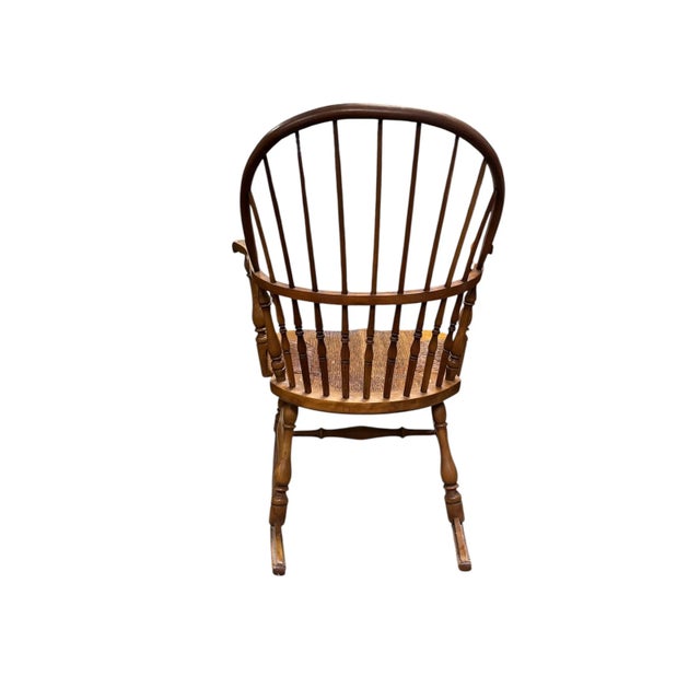 Barnard & Simonds Mid 20th Century Barnard & Simonds Co Wood Windsor Rocking Chair For Sale - Image 4 of 12