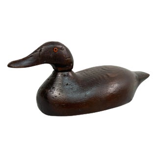 Antique American Hunting Canvasback Decoy Signed C. A Locart & J.G. For Sale