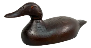 Antique American Hunting Canvasback Decoy Signed C. A Locart & J.G.