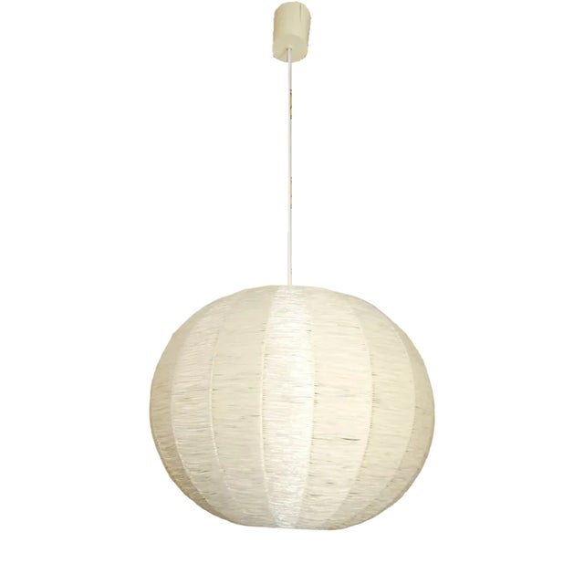 Mid-Century Raffiabast Bast Kordel Ball Lamp, 1960s For Sale