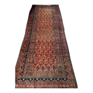 Vintage Rug Plush Wool Apricot Boteh Design Rug 4 x 10.4 For Sale