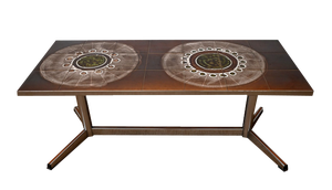 Rectangular Coffee Table in Chrome & Enamel, 1970s