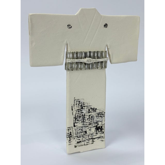 Contemporary One of a Kind Japanese Kimono Ceramic Sculpture For Sale - Image 3 of 7
