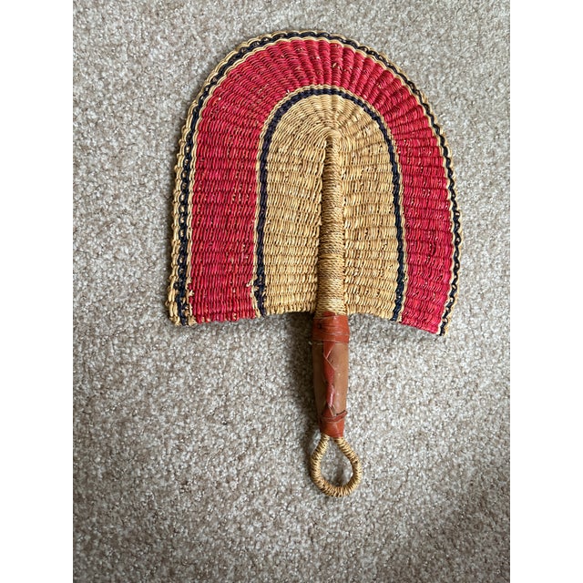 African African Hand-Made Fan For Sale - Image 3 of 4