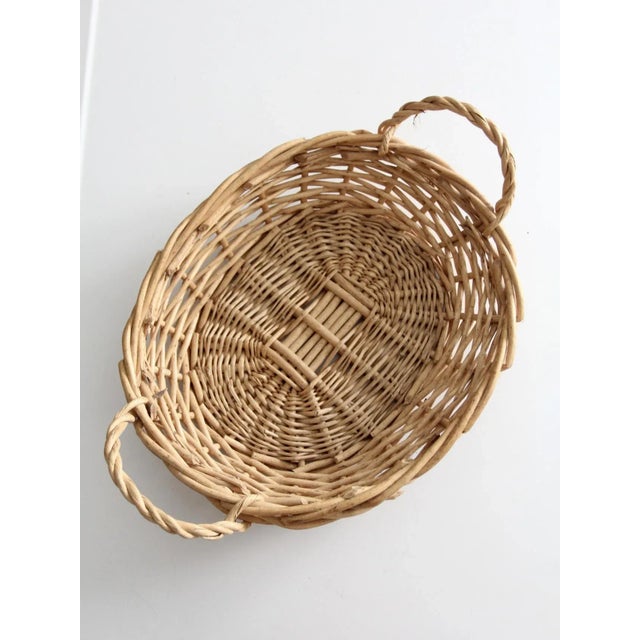 Vintage Wicker Basket For Sale - Image 4 of 13