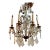 Antique Petite Bronze and Crystal Chandelier For Sale
