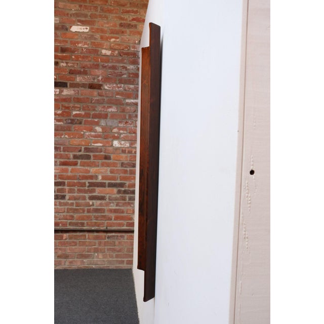 Vintage Italian Modern Rosewood Wall Mirror Designed by Donati for Stil Glass For Sale - Image 4 of 12