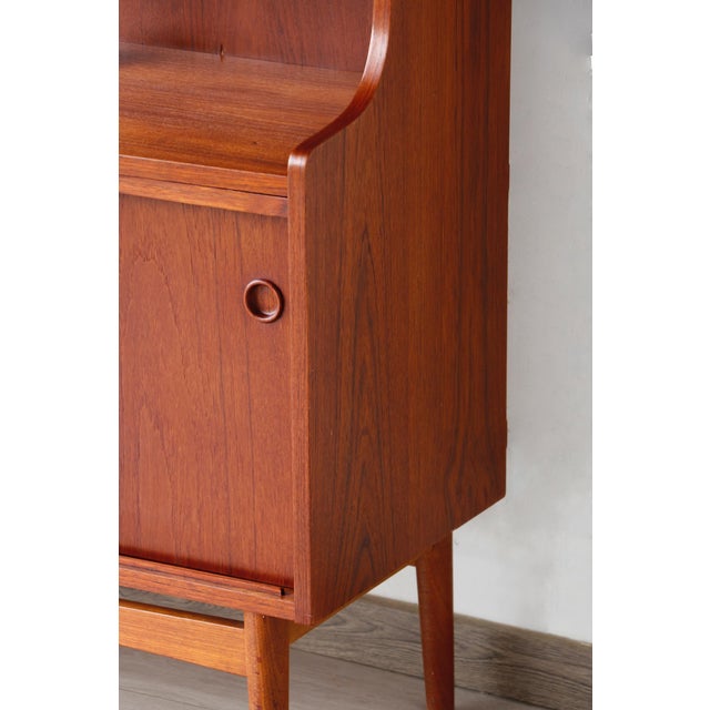 Brown Vintage Scandinavian Teak Bookshelf, 1960s For Sale - Image 8 of 15