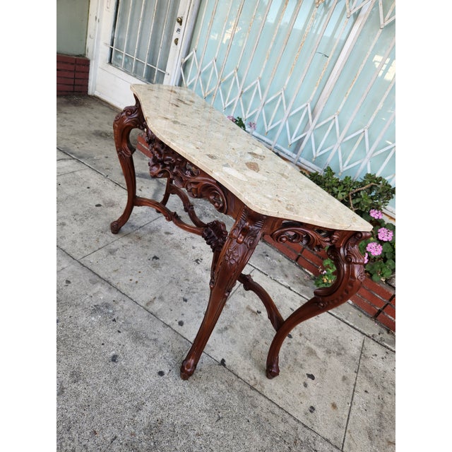 1960s 1960s Console Table With Marble To For Sale - Image 5 of 12