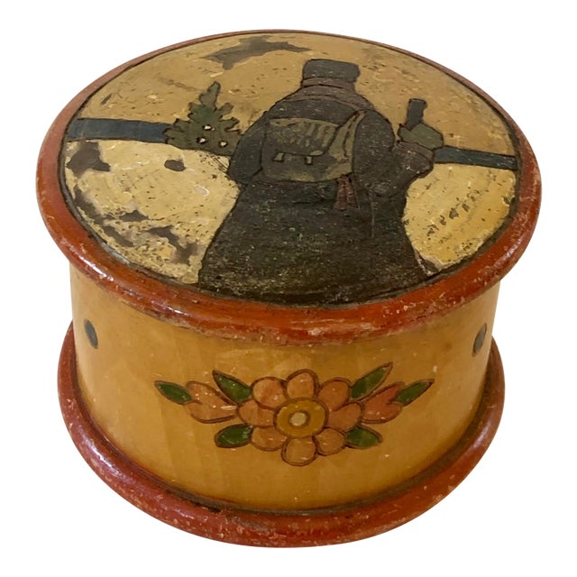 Russian Turned Wood Box For Sale