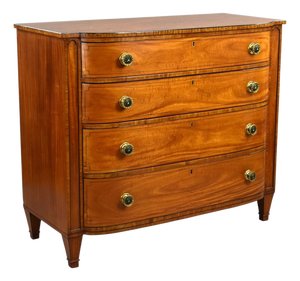 Regency Satinwood Bow Front Chest, 1810