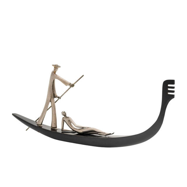 Gondoliere with Lady by Karl Hagenauer, 1930s For Sale - Image 3 of 8