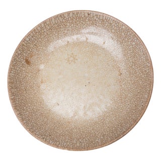 Chinese Pale Crackle Glaze Plate, C. 1800 For Sale