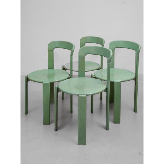 Model 3300 Dining Table and Chairs attributed to Bruno Rey for Kusch and Co., 1979 For Sale - Image 6 of 12