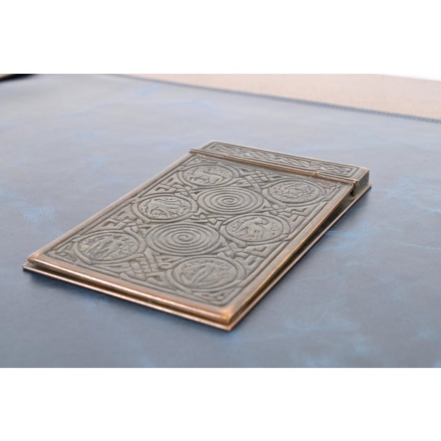 Tiffany Studios New York Zodiac Bronze Notepad Holder For Sale - Image 12 of 12