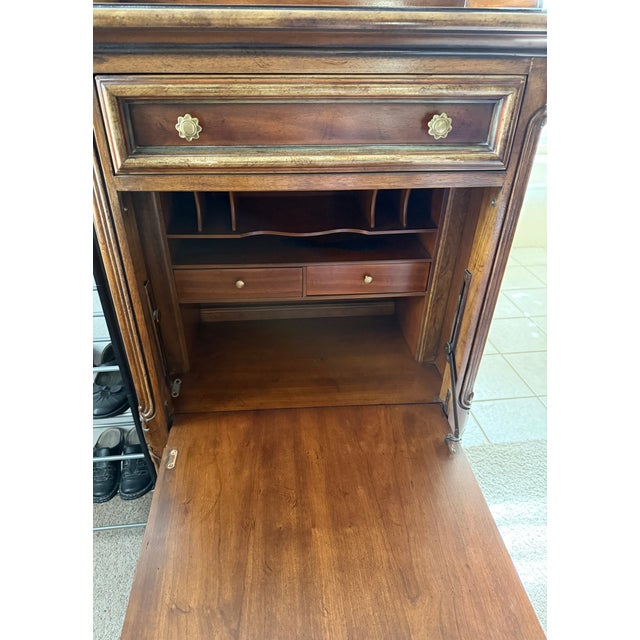 Mid 20th Century French Provincial Jewelry Chest / Petite Secretary Cabinet by Drexel Heritage For Sale - Image 10 of 11