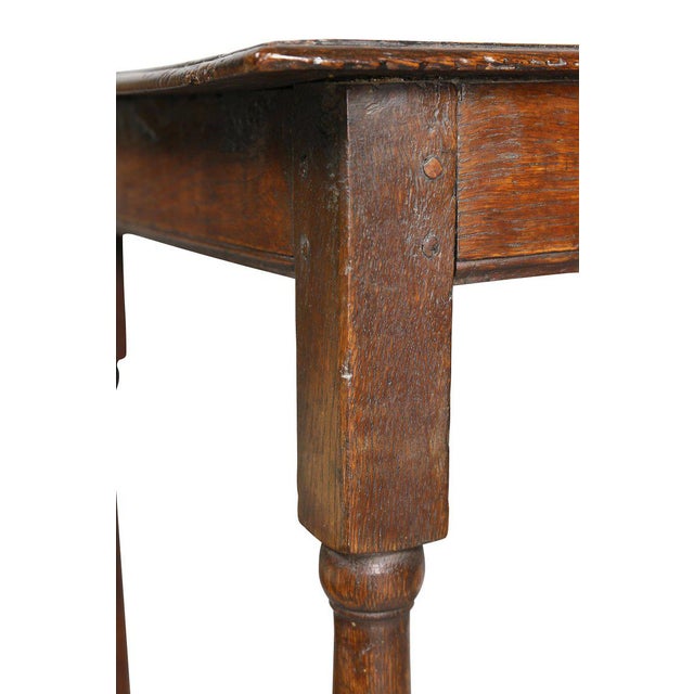 Traditional William and Mary Oak Table For Sale - Image 3 of 8