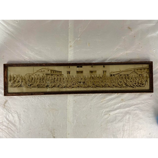 Antique Panoramic Group Military Photo, Framed For Sale - Image 11 of 11