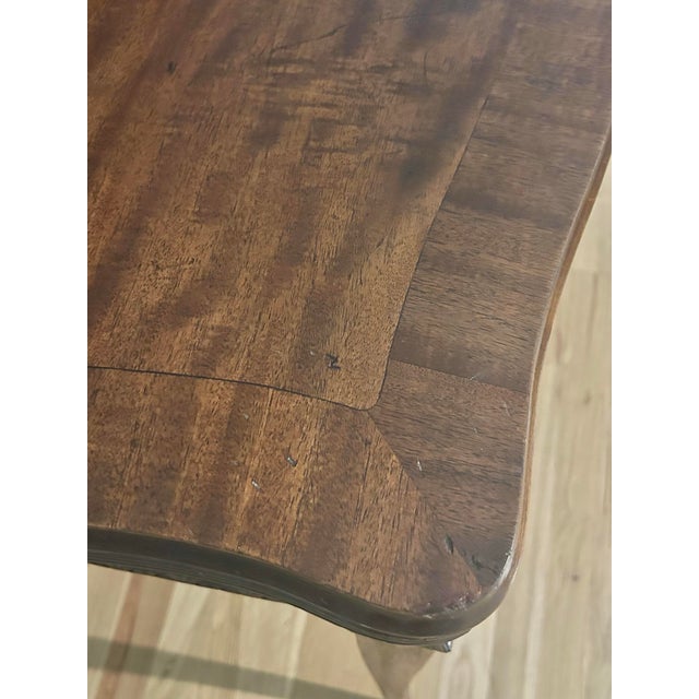 Antique Late 19th Century French Style Fold Top Game Table With Inlay and Carved Trim For Sale - Image 12 of 12