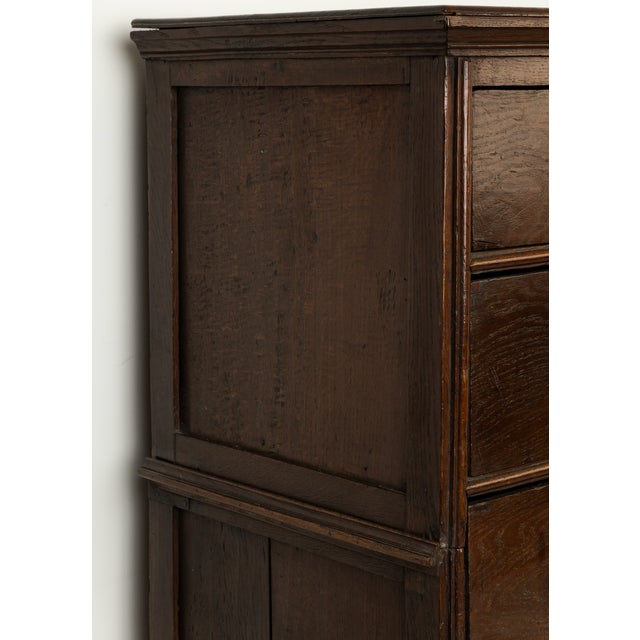 Wood English Georgian Chest on Chest, 18th Century For Sale - Image 7 of 10