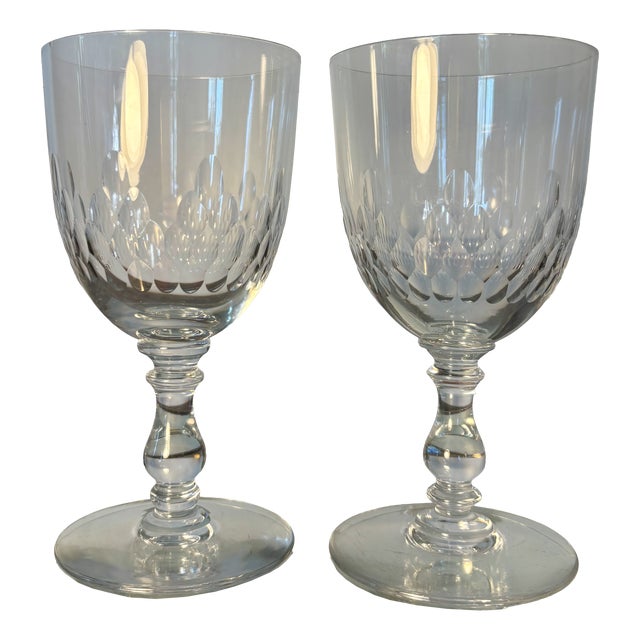 Vintage Water Glasses from Baccarat, 1920s, Set of 2 For Sale