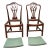 A Good Quality Pair Of 18th Century Mahogany , Georgian, Hepplewhite Period Side Chairs, Having Shaped Top Rails And...