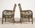 Wood Pair Bielecky Brothers Organic Modern Rattan Dining Armchairs For Sale - Image 7 of 18