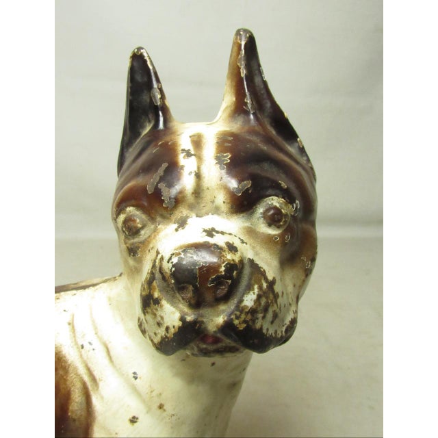 Brown Cast Iron Hubley Boston Terrier Doorstop For Sale - Image 8 of 15