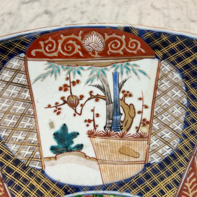 Asian Large Ceramic Platter For Sale - Image 4 of 8